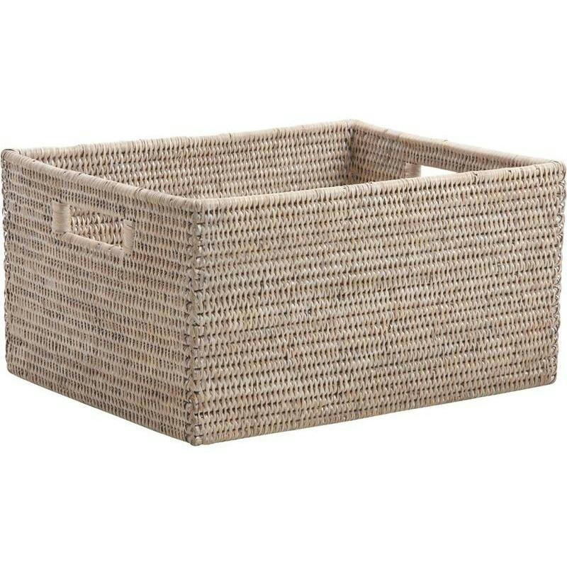 - Corbeille rangement en rotin 38 x 30 x 20 cm