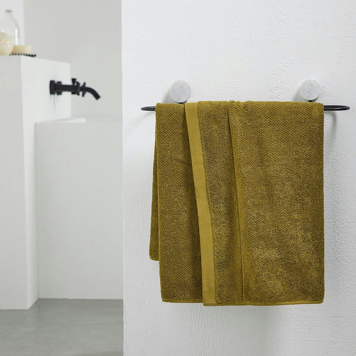 BIO ORGANIC - Drap de bain uni en Coton Bronze 70x130 cm