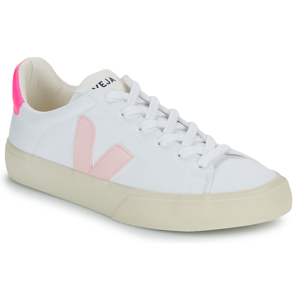 Veja - CAMPO CANVAS - White / Pink