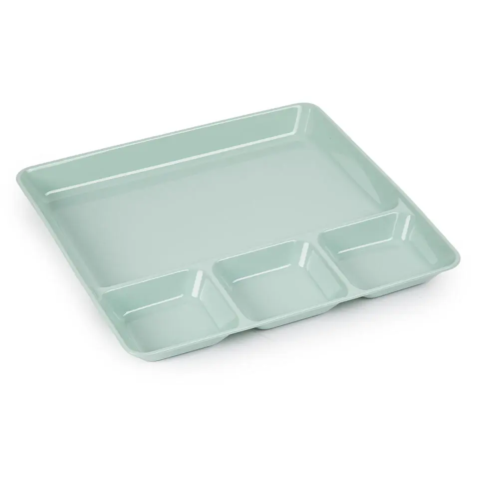 Plasticforte Vakjesborden - 1x - groen - gourmetbord - 26x24 cm