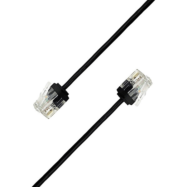 Elfcam - Câble RJ45 Cat 6 Slim 20m (Noir) - 32AWG Ultra Fin, Réseau LAN/WAN, Haut Débit, Idéal PC, Box, Routeur