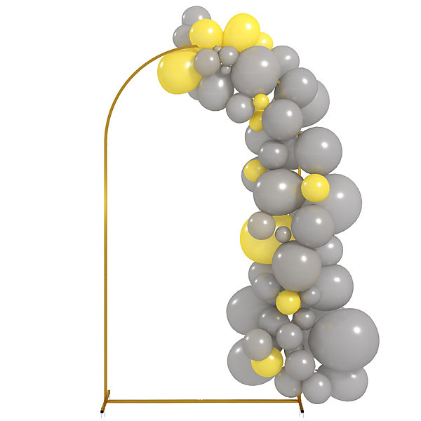 Arche décorative - arche de mariage - arche de ballon - dim. 120L x 40l x 220H cm - métal doré