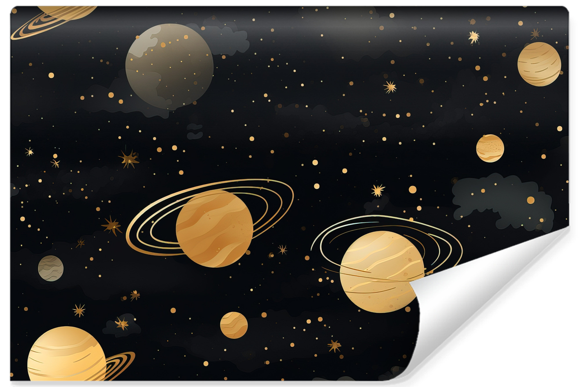Fototapeta Dla Dzieci PLANETY Kosmos Gwiazdy 135x90cm
