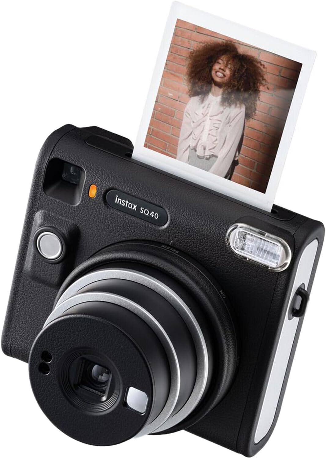 Fujifilm Instax Square SQ40 Instant Camera Vintage Black Bundle with Fuji Instax Film Value Pack (20 Exposures) + Carrying Case + Cleaning Cloth
