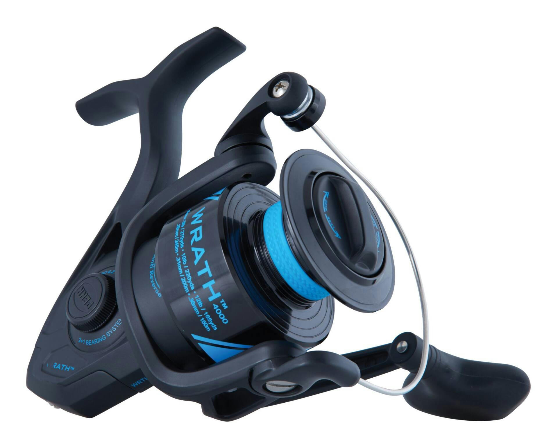PENN® Wrath™ Saltwater Spinning Fishing Reel, Anti-Reverse, Reversible, Assorted Sizes