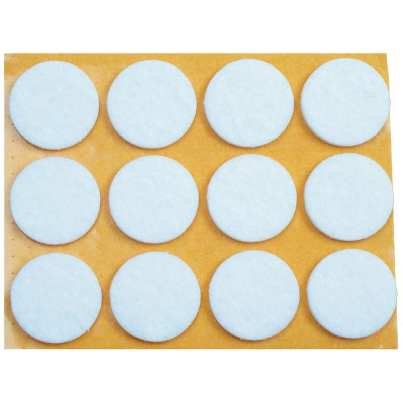 Patin en feutre Standard blanc Ø 28 mm 6 pièces TEKNI-PROTECT
