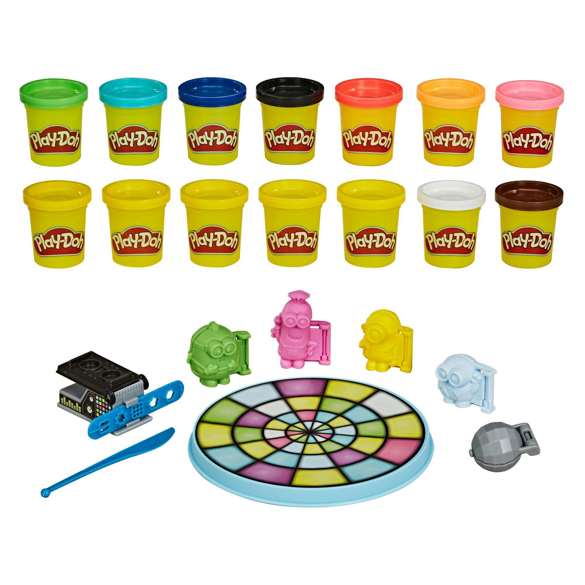 Play-Doh Minions: The Rise of Gru Dance Party Set, 14 Compound Can, Multi-Colour, Ages 3+