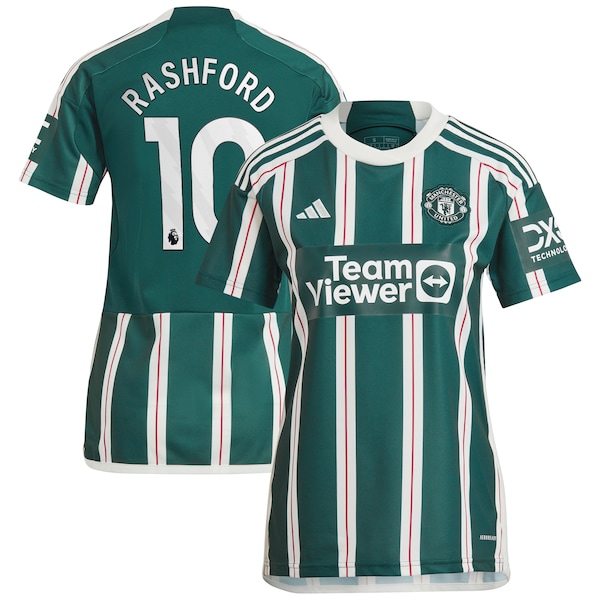 Marcus Rashford Manchester United adidas Women's 2023/24 Away Replica Player Jersey - Green/Red