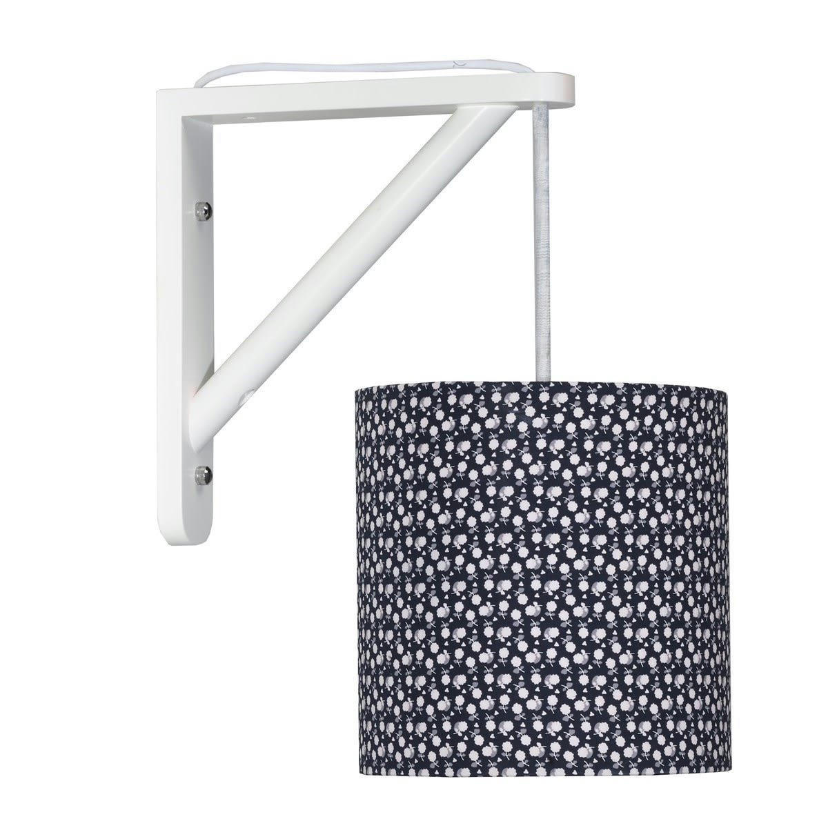 MISS FLEUR DE LUNE - Applique murale en coton Bleu marine