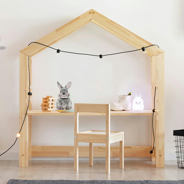 LOUIS - Bureau avec chaise naturel