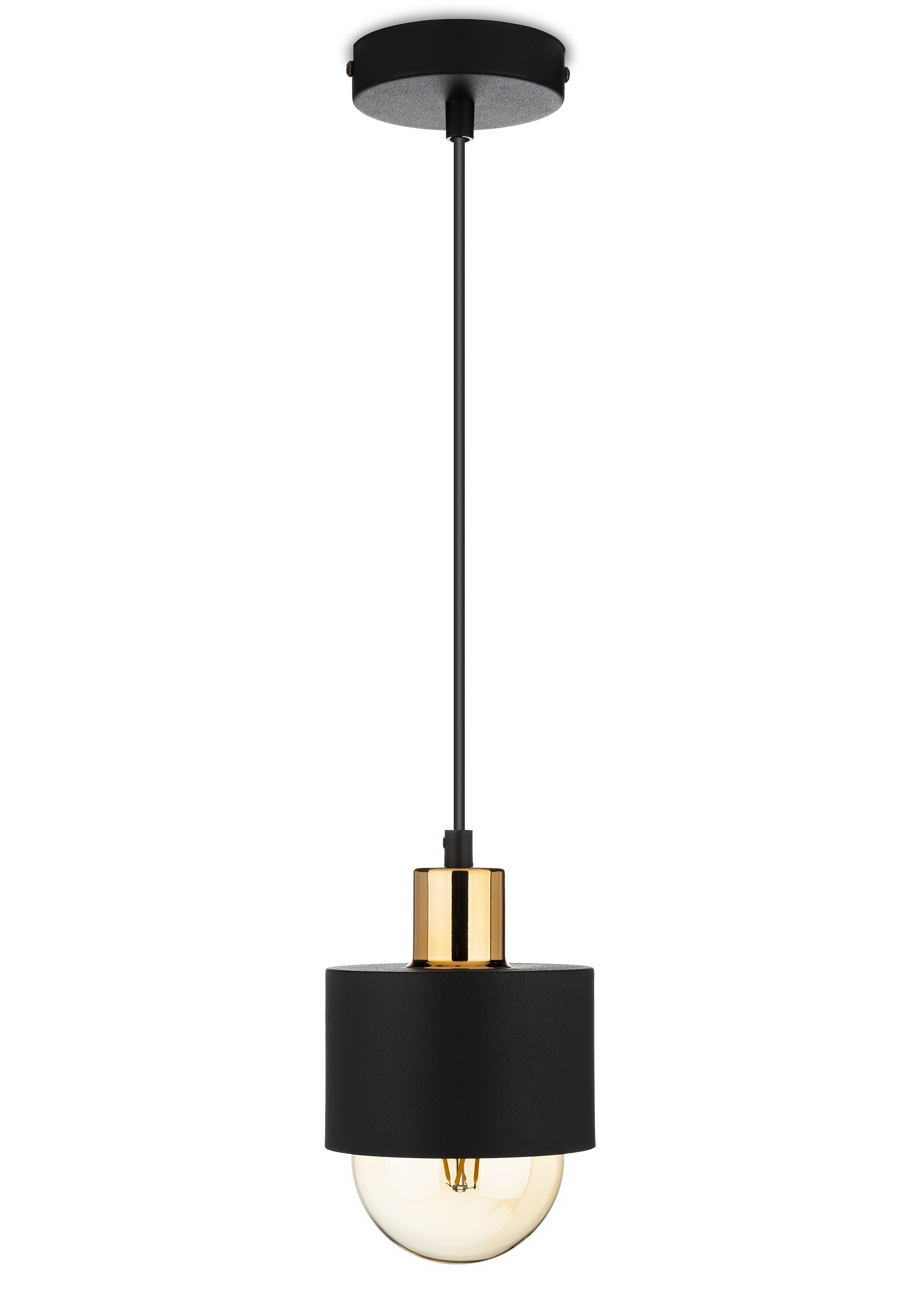 Lampa wisząca BerlinStil 12 cm cz-miedź
