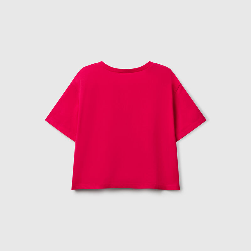 T-shirt with glittery print