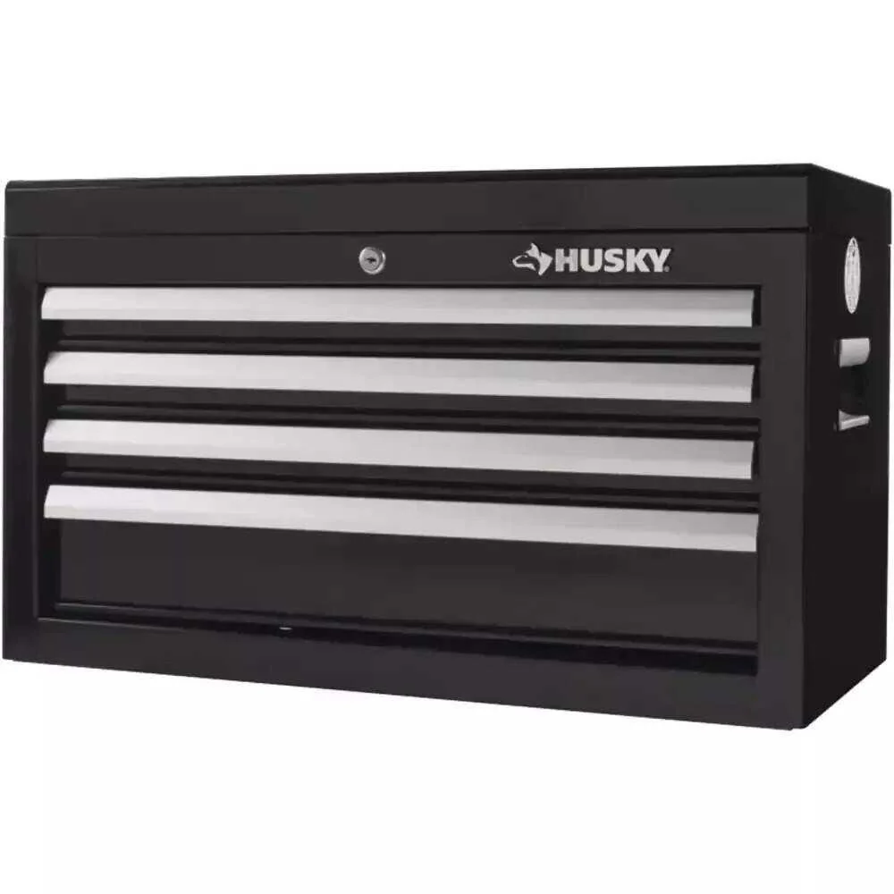 26 IN. W 4-DRAWER TOOL CHEST IN GLOSS BLACK
