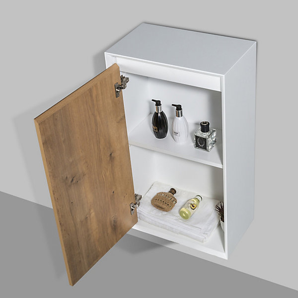 Meuble Colonne Armoire à gauche 50x28,8x88cm Chêne   1 amoire à gauche - FIONA