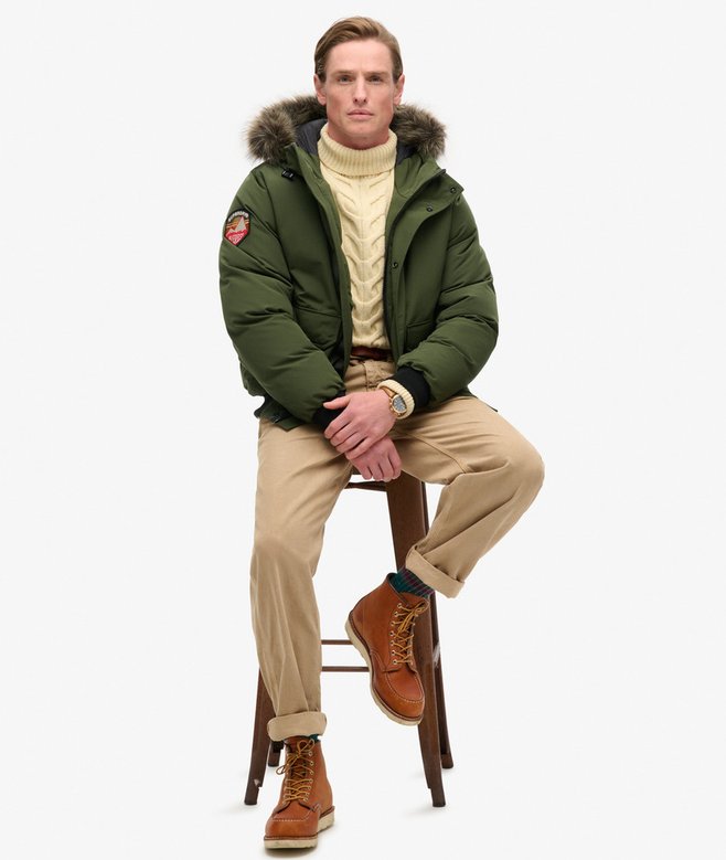 Everest Faux Fur Bomber Jacket