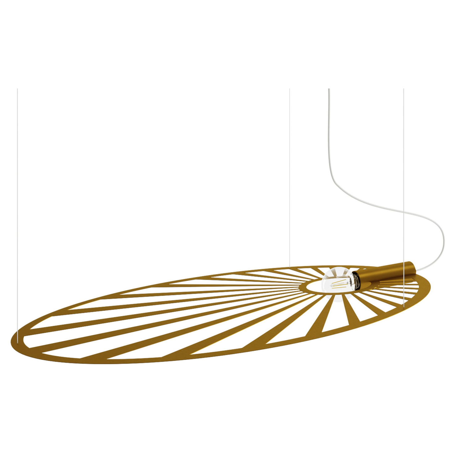 Lampa wisząca Lehdet stalowa złota