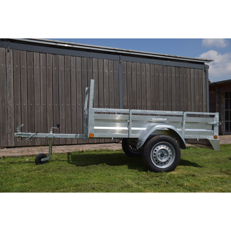 Remorque simple essieu en aluminium 200 x 100 cm CUSTAFER