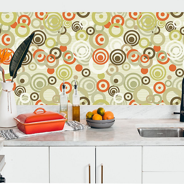 Crédence adhésive déco retro multicolor - 30x70cm