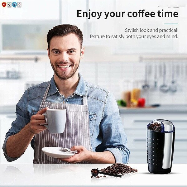 Coffee Grinder Spice Nut Grinders Blender Kitchen Living Room Black