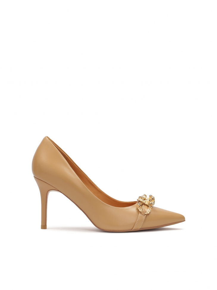 Chic stilettos with jewelry embellishment