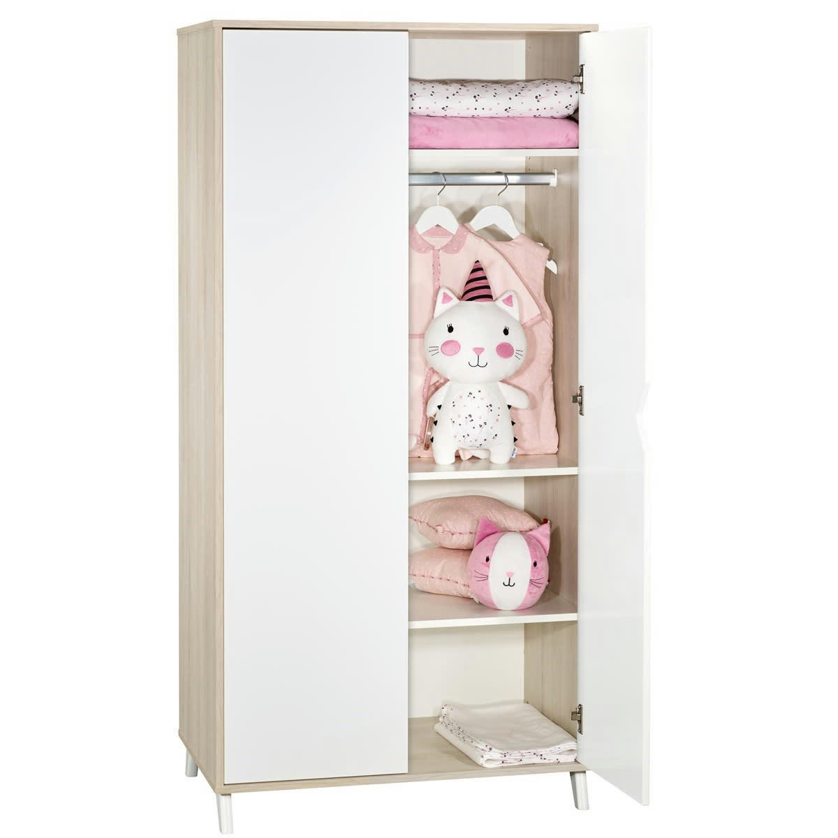 SCANDI - Armoire bébé 2 portes en bois