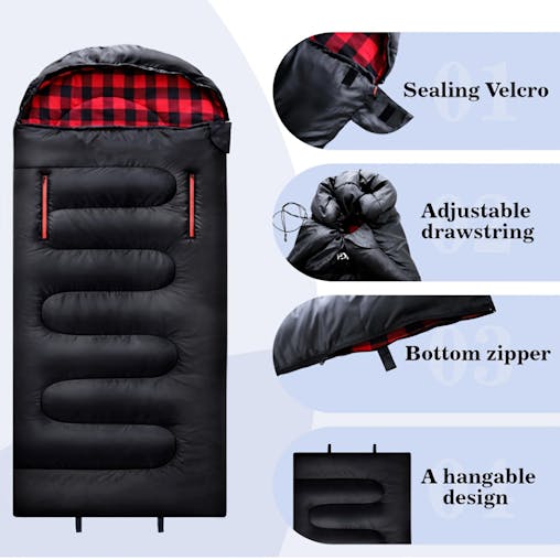 NNETM Sleeping Bag for Camping Hiking Backpacking