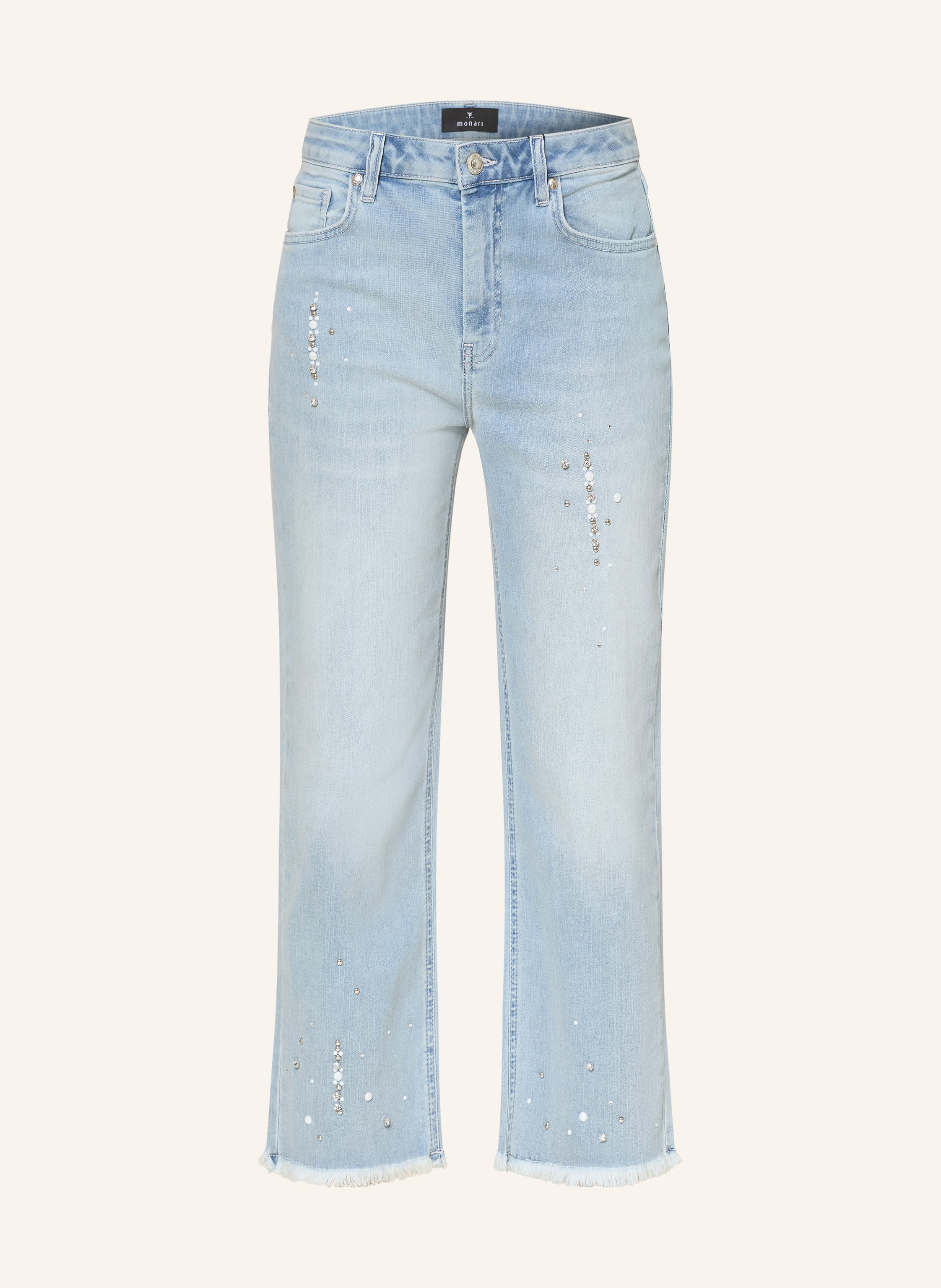 monari Cropped Jeans mit Schmucksteinen