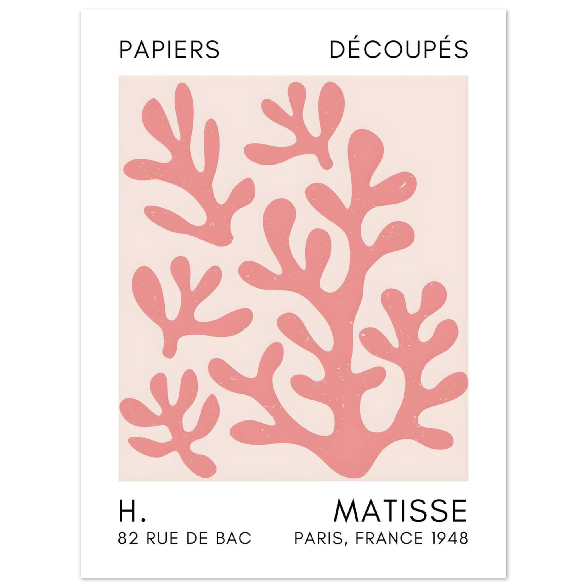 Artfulprints Poster Matisse – Coral shadows taupe  - 30x40 cm - Taupe