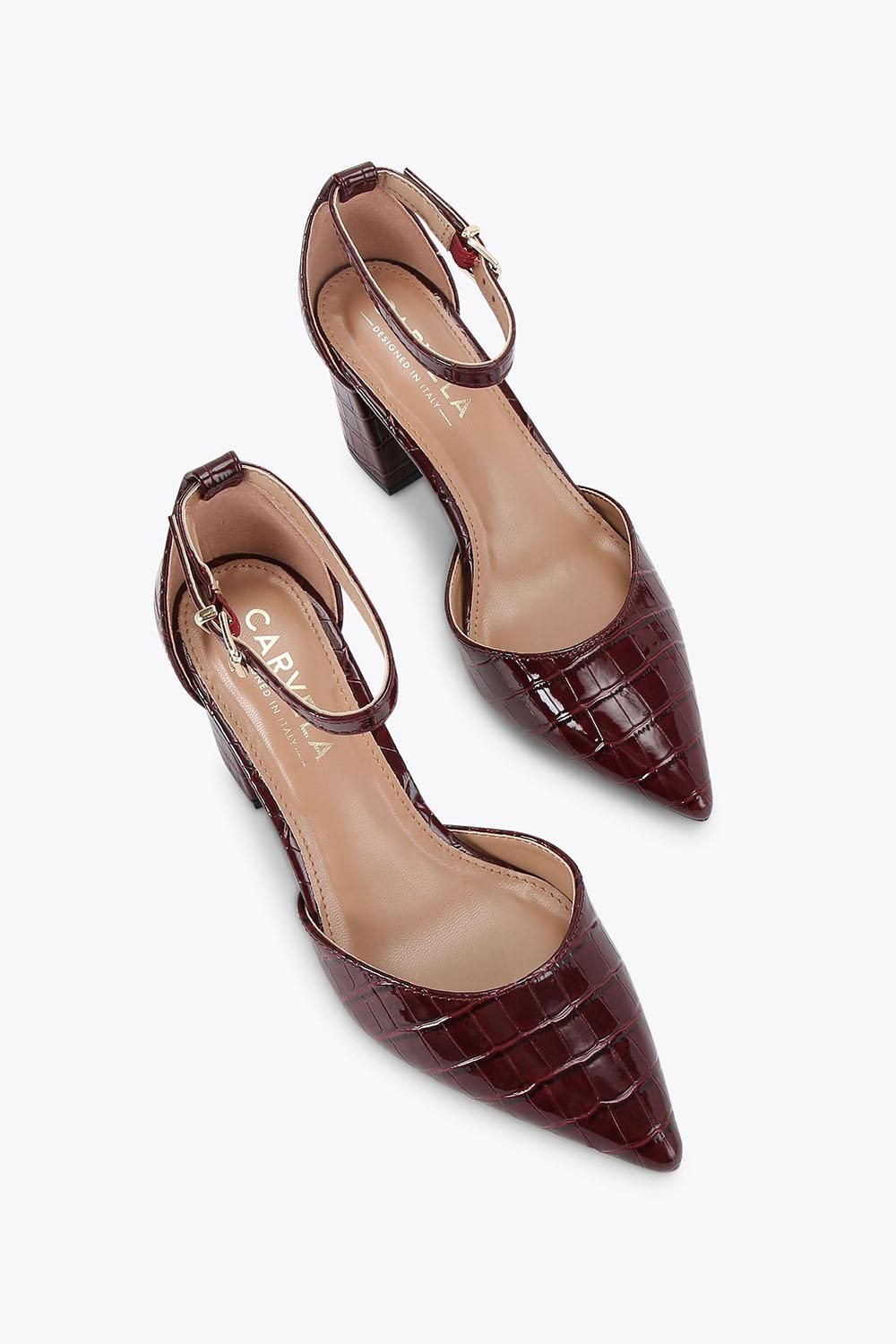 Carvela Refined Court' Croc Print Heels