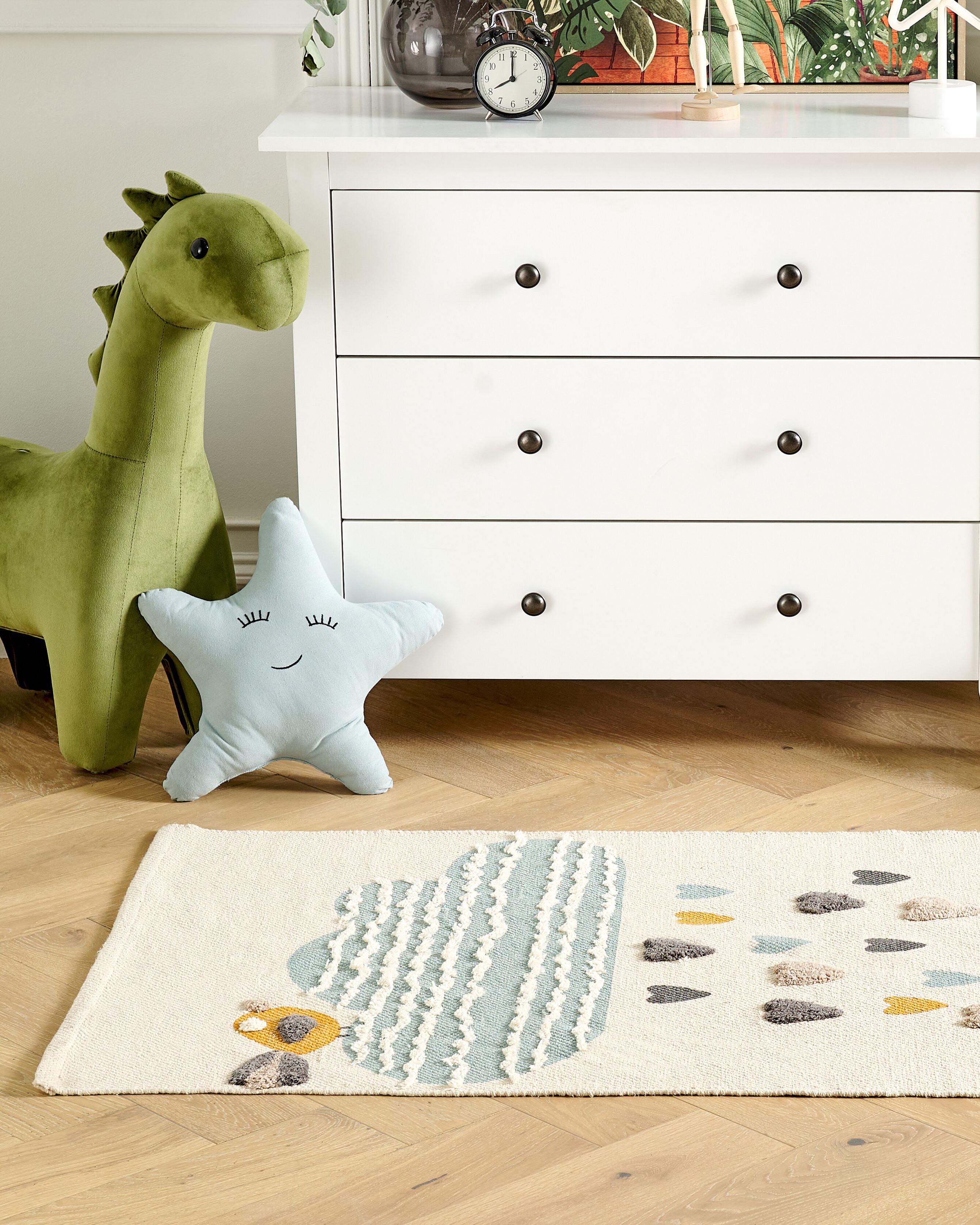 Kids Rug BLANG Beige 80 x 150 cm Cotton