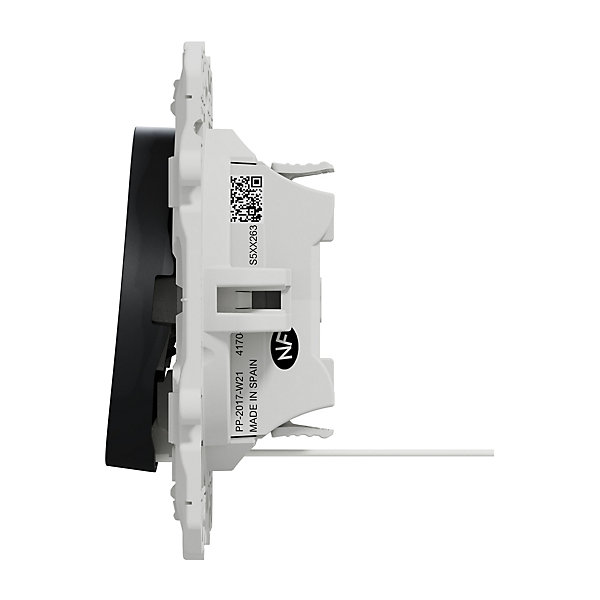 Interrupteur va-et-vient lumineux 10A à vis Schneider Electric Odace anthracite