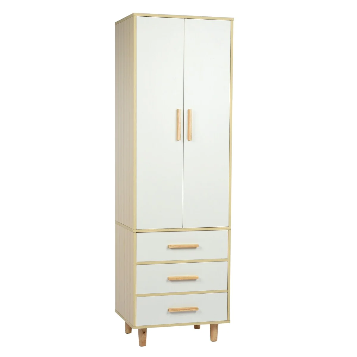 Modern Minimalist Wardrobe Bedroom Assembly Whole Wooden Wardrobe