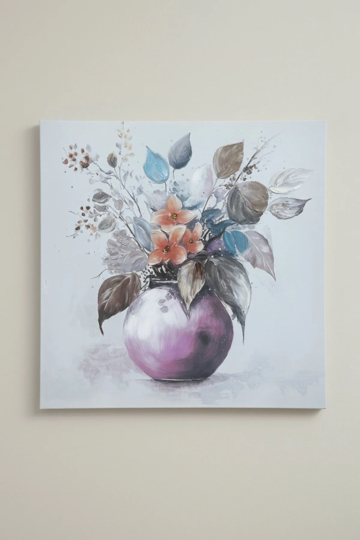 Flowers Posy Textured Canvas Wall Art