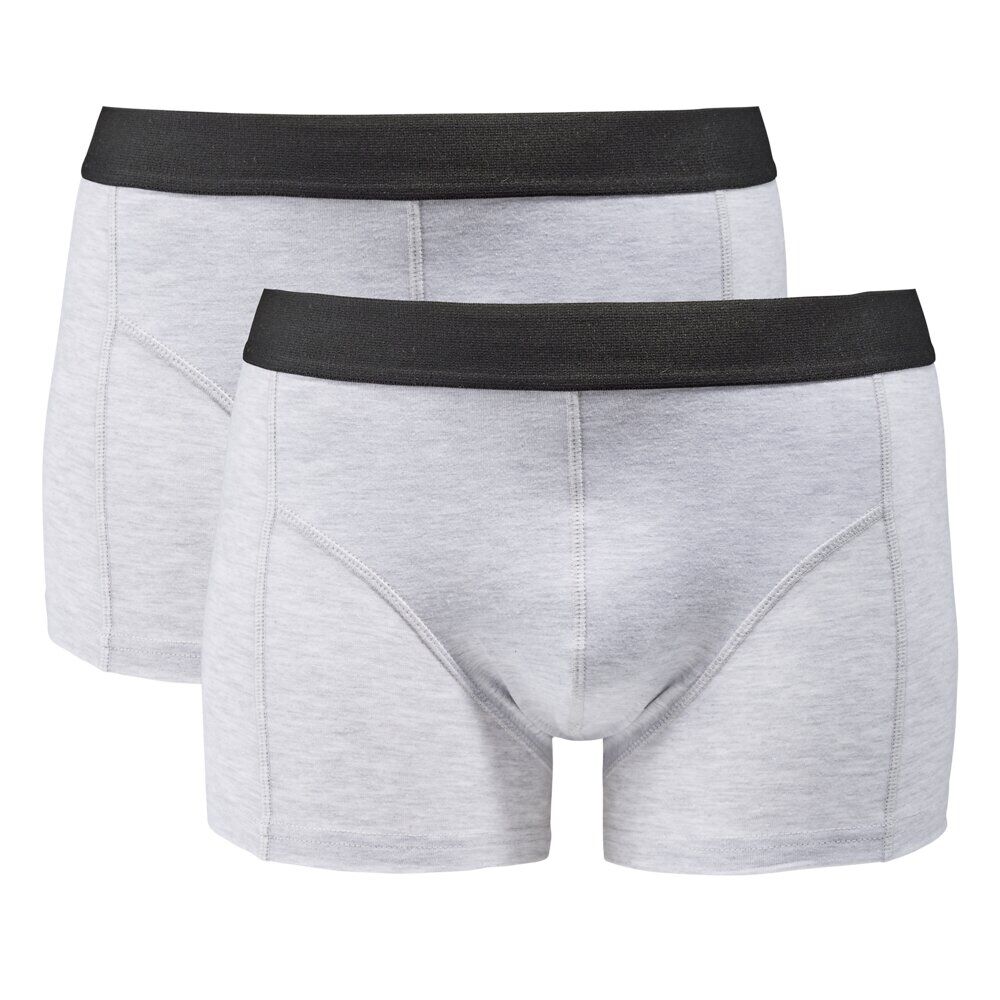 Boxer x2 coton et élasthanne gris (4 tailles S/M/L/XL)