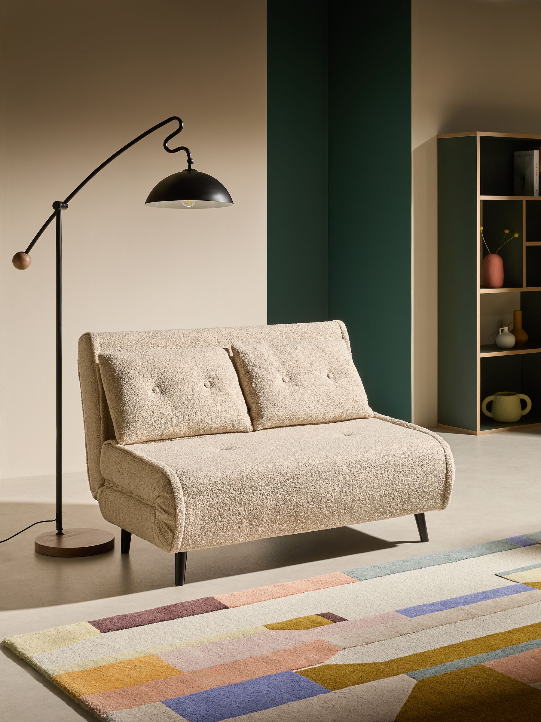 Regular Haru 2 Seater Sofa Bed in Mink Brown Natural