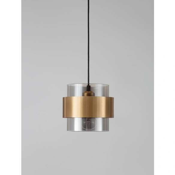 Pendelleuchte »Sianna «, LED, 1-flammig, goldfarben/rauchgrau/schwarz