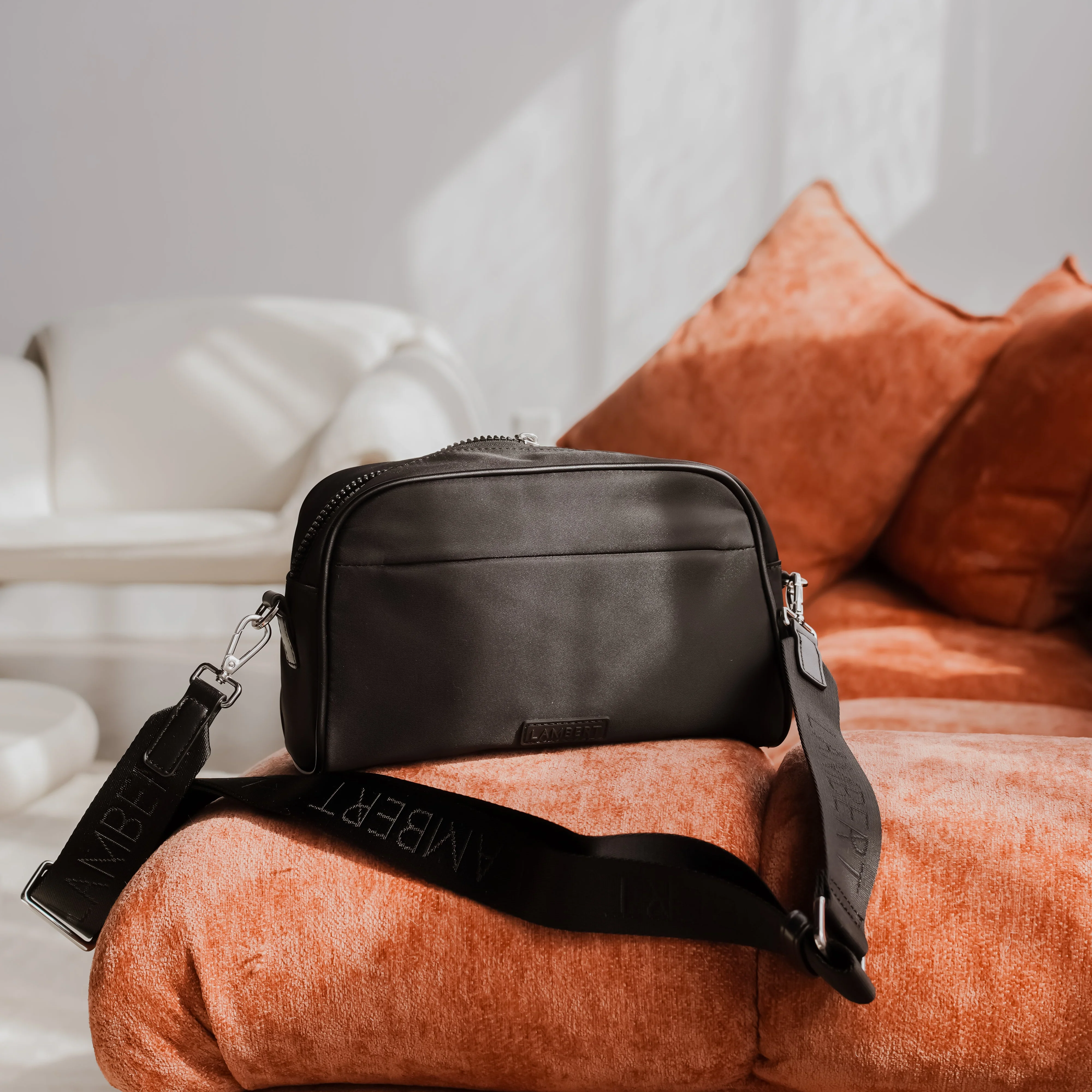 The Dahlia – 3-in-1 Black Nylon Crossbody Bag