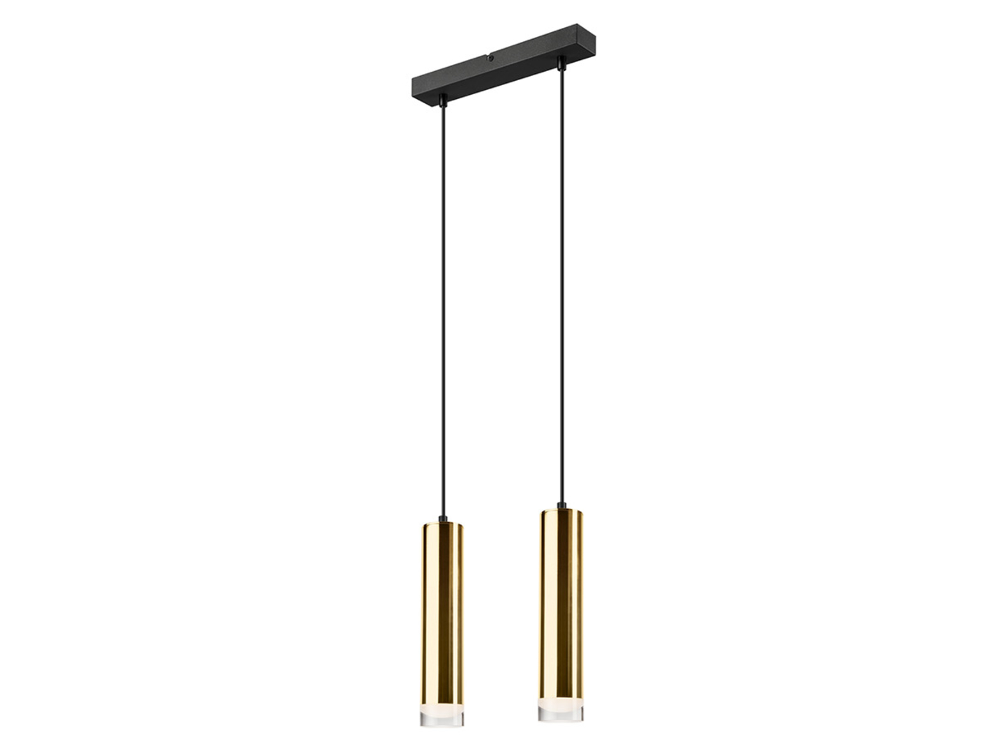 Lampa wisząca Diego 2-punktowa aluminiowa złota