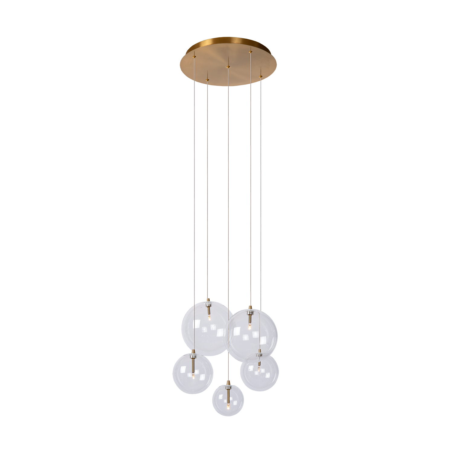 Atmooz Hanglamp Woonkamer Zwart Camau 5 Antique Brass