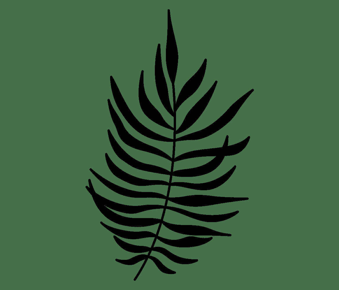 FOUGÈRE - Tampon bois feuille de fougère 7x4,5cm