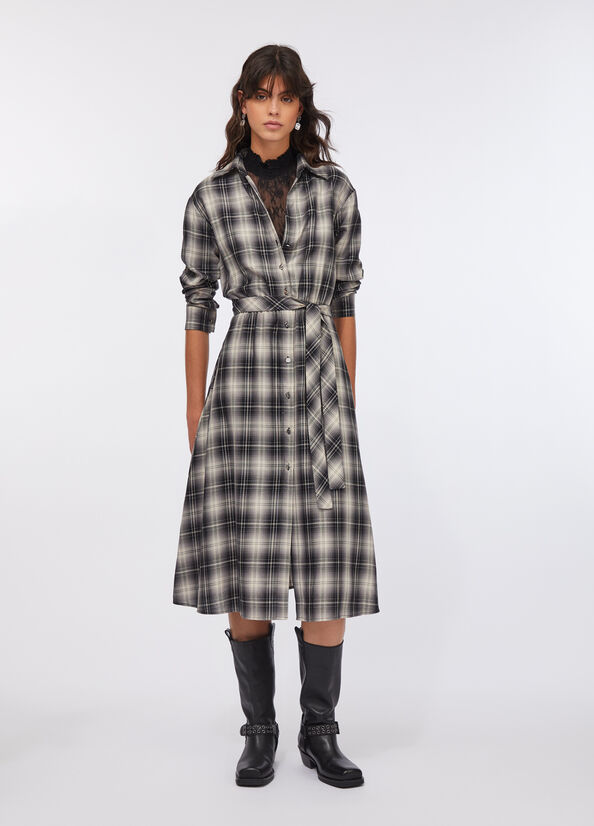 Abito lungo a quadri