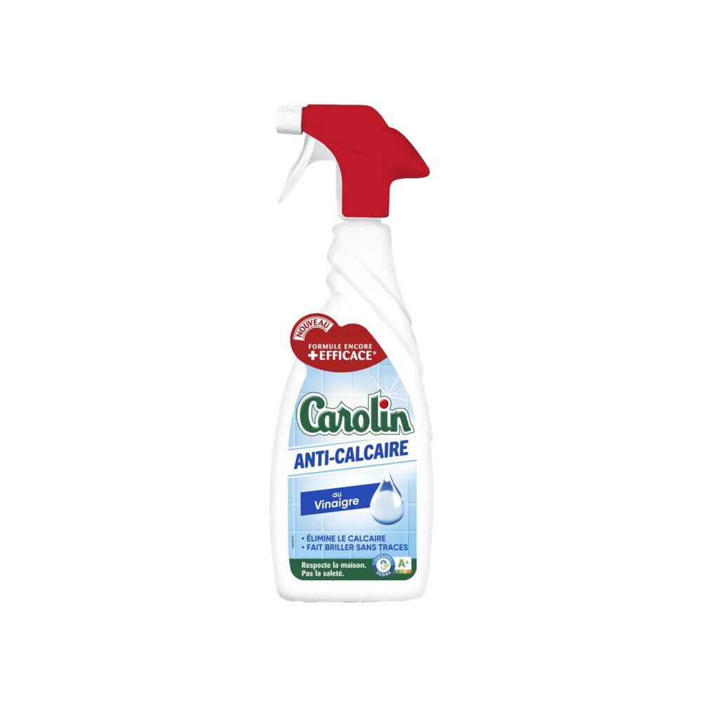 Nettoyant ménager Carolin anti-calcaire au vinaigre pistolet 650ml