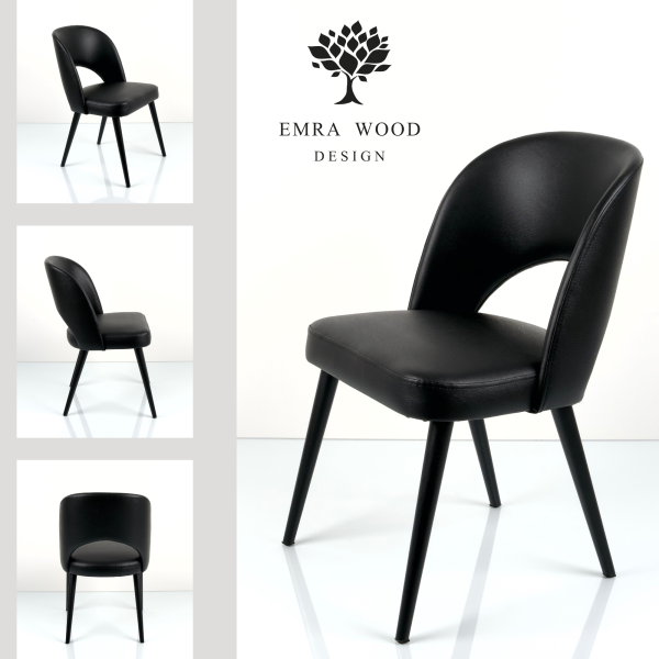 Emra Wood Deluxe KR-5 krzesło tk. ATOS 111 czarny