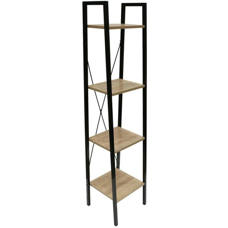 - Etagère 4 tablettes en bois et métal savannah 34 cm