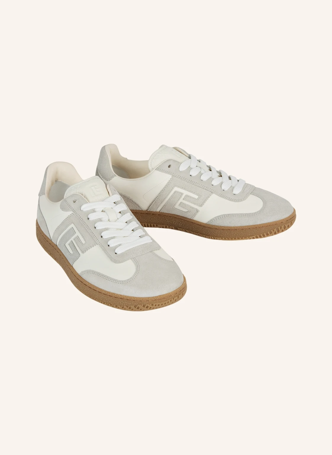 BALMAIN Balmain Swan Sneakers aus Glattleder und Wildleder
