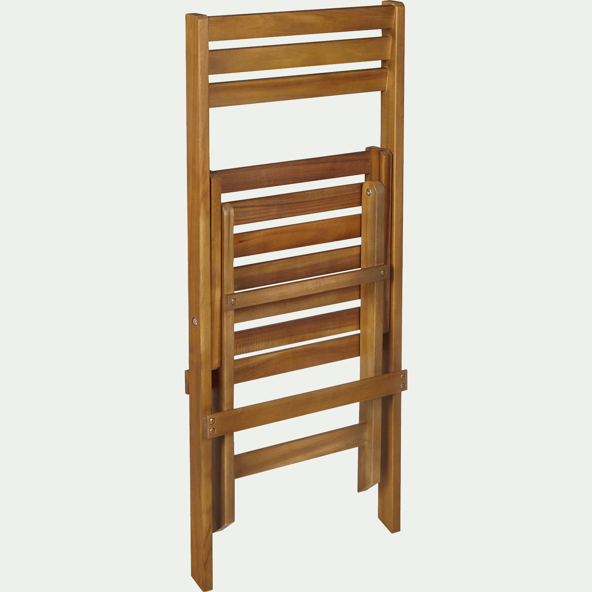 MILANA - Chaise de jardin pliante en acacia - bois clair