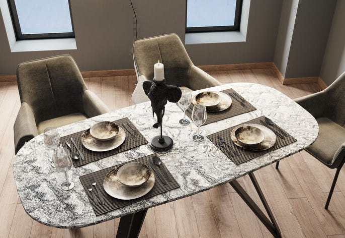 Kare Design Okinawa Eettafel - 180 X 90 Cm - Graniet