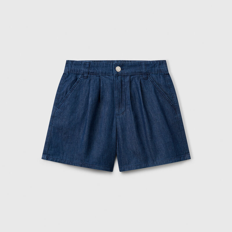 Bermudas in chambray