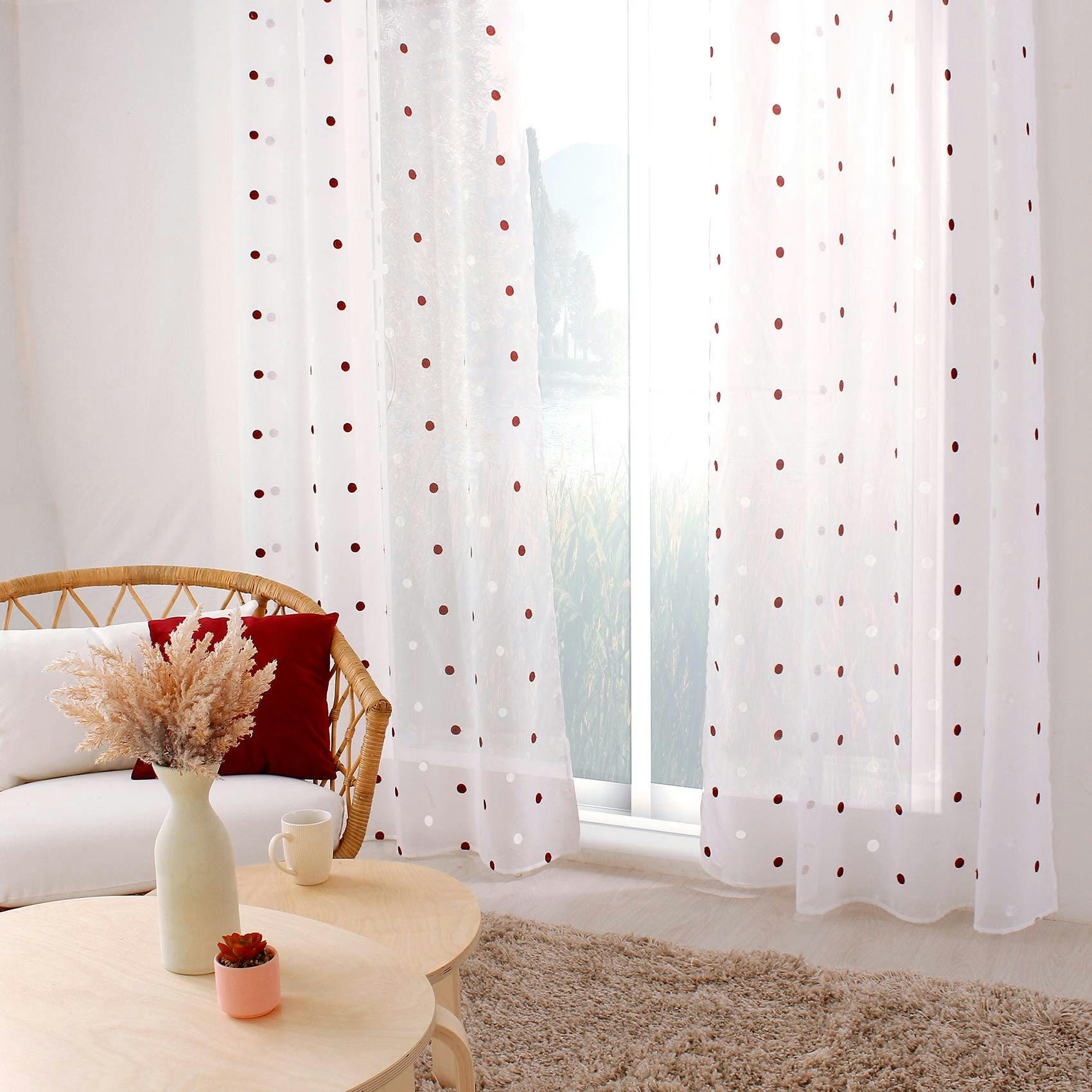 SMARTIES - Voilage sablé brodé 