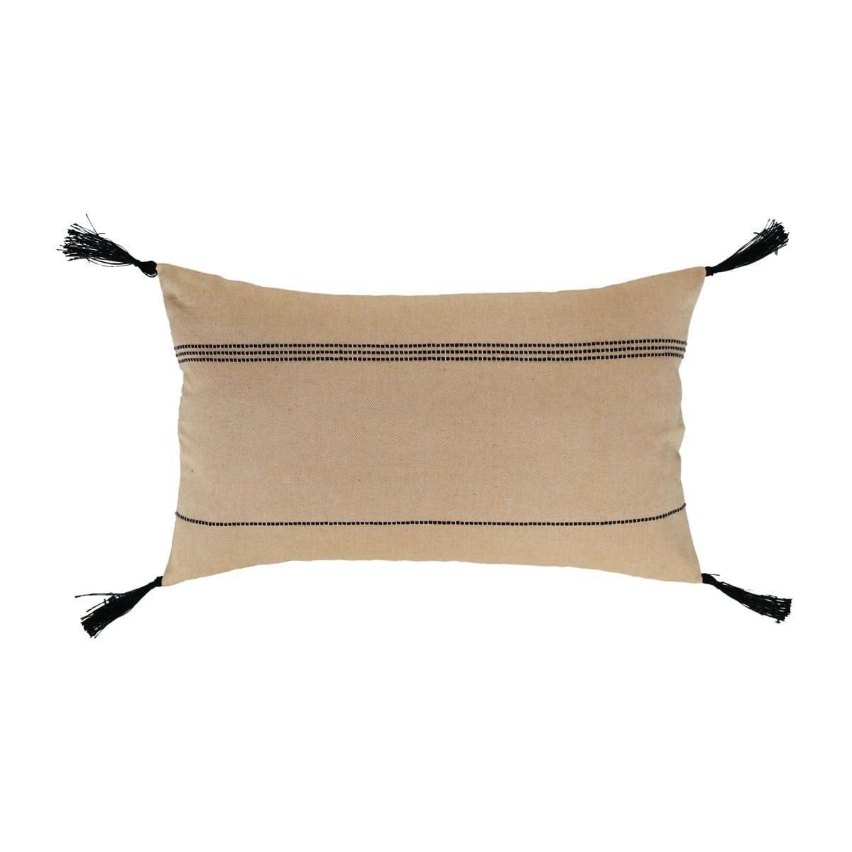 HANA - Housse de coussin coton  50x30 jaune pâle